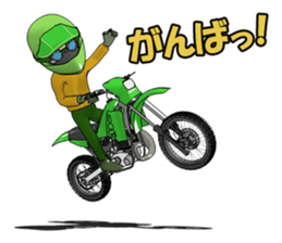 Lime green of the off-road motorcycle! sticker #8304330