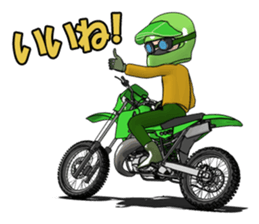 Lime green of the off-road motorcycle! sticker #8304333