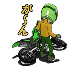 Lime green of the off-road motorcycle! sticker #8304342