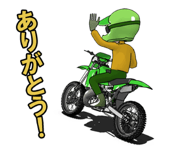 Lime green of the off-road motorcycle! sticker #8304343