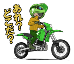 Lime green of the off-road motorcycle! sticker #8304345