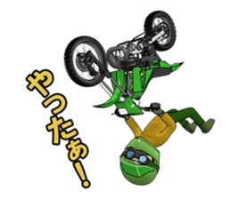 Lime green of the off-road motorcycle! sticker #8304347