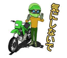 Lime green of the off-road motorcycle! sticker #8304350