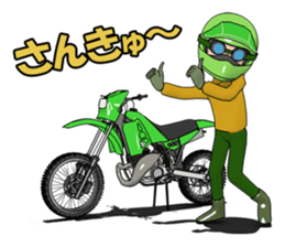 Lime green of the off-road motorcycle! sticker #8304352