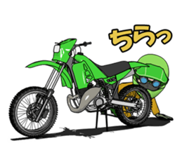 Lime green of the off-road motorcycle! sticker #8304353