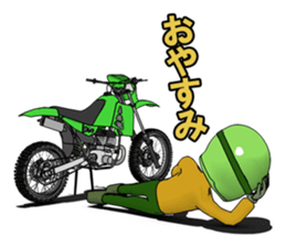 Lime green of the off-road motorcycle! sticker #8304355