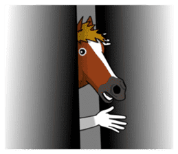 Sticker of horse man sticker #8305740