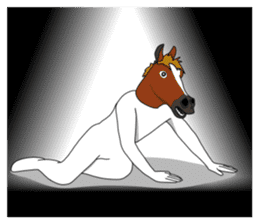 Sticker of horse man sticker #8305742