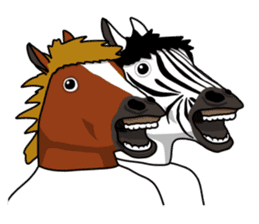 Sticker of horse man sticker #8305749
