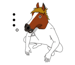 Sticker of horse man sticker #8305750