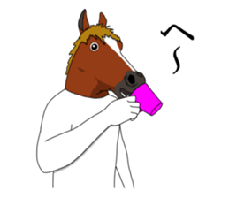 Sticker of horse man sticker #8305752