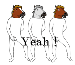 Sticker of horse man sticker #8305754