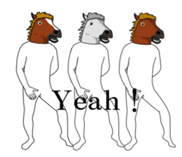 Sticker of horse man sticker #8305754