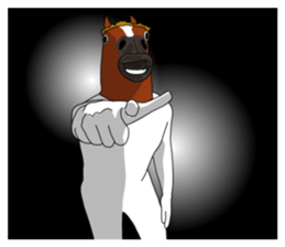 Sticker of horse man sticker #8305772
