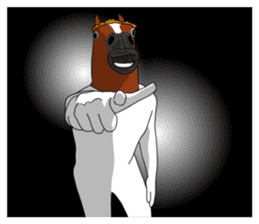 Sticker of horse man sticker #8305772