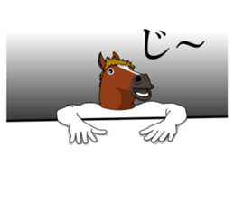 Sticker of horse man sticker #8305777
