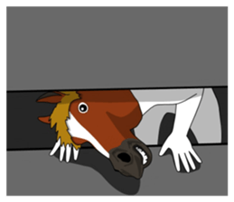Sticker of horse man sticker #8305779