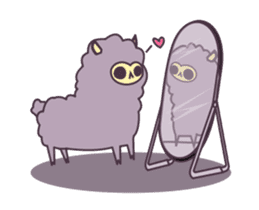 Little Purple Llama: Llamita sticker #8306376