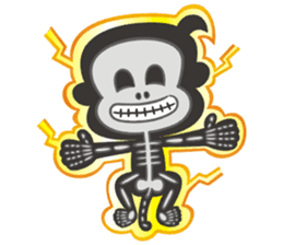 Lucky God came-Little monkey to New Year sticker #8307414