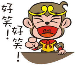 Lucky God came-Little monkey to New Year sticker #8307415