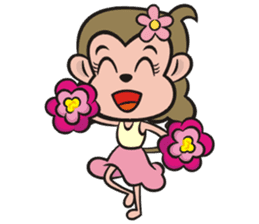 Lucky God came-Little monkey to New Year sticker #8307417