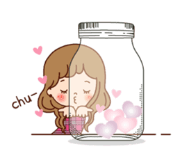 Message of a pretty bottle. sticker #8307522