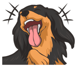 Hi! Long haired dachshund sticker #8308662