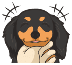 Hi! Long haired dachshund sticker #8308664