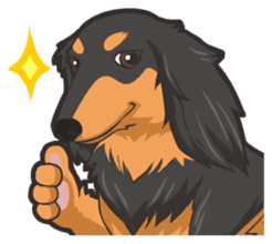 Hi! Long haired dachshund sticker #8308667