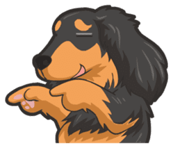 Hi! Long haired dachshund sticker #8308668