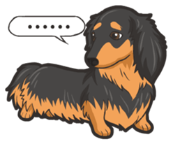 Hi! Long haired dachshund sticker #8308671