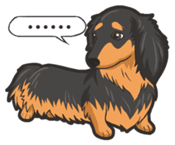 Hi! Long haired dachshund sticker #8308671