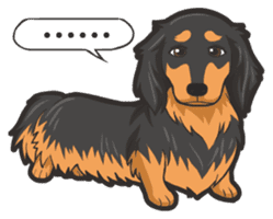 Hi! Long haired dachshund sticker #8308672