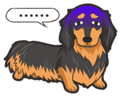 Hi! Long haired dachshund sticker #8308673