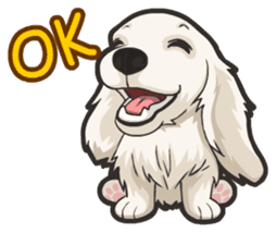 Hi! Long haired dachshund sticker #8308681