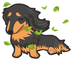 Hi! Long haired dachshund sticker #8308685