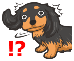 Hi! Long haired dachshund sticker #8308689