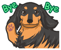 Hi! Long haired dachshund sticker #8308690