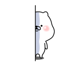 The white and small bear 2 sticker #8309060