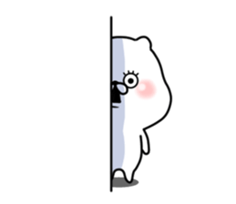 The white and small bear 2 sticker #8309061
