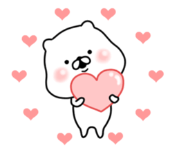 The white and small bear 2 sticker #8309073