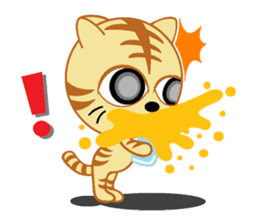 tiger cat  name is torajrou english sticker #8311190