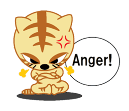 tiger cat  name is torajrou english sticker #8311195