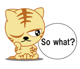 tiger cat  name is torajrou english sticker #8311205