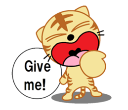 tiger cat  name is torajrou english sticker #8311211