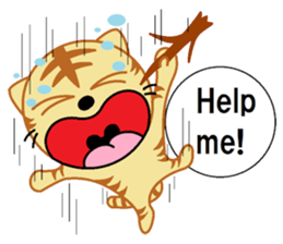tiger cat  name is torajrou english sticker #8311214