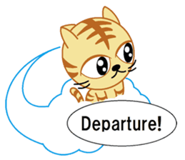 tiger cat  name is torajrou english sticker #8311217
