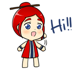 Bebe the kite girl sticker #8311500