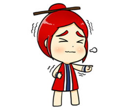 Bebe the kite girl sticker #8311502