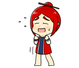 Bebe the kite girl sticker #8311522